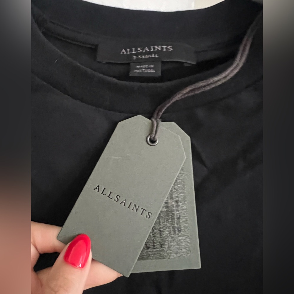 All Saints padded shoulder muscle tee